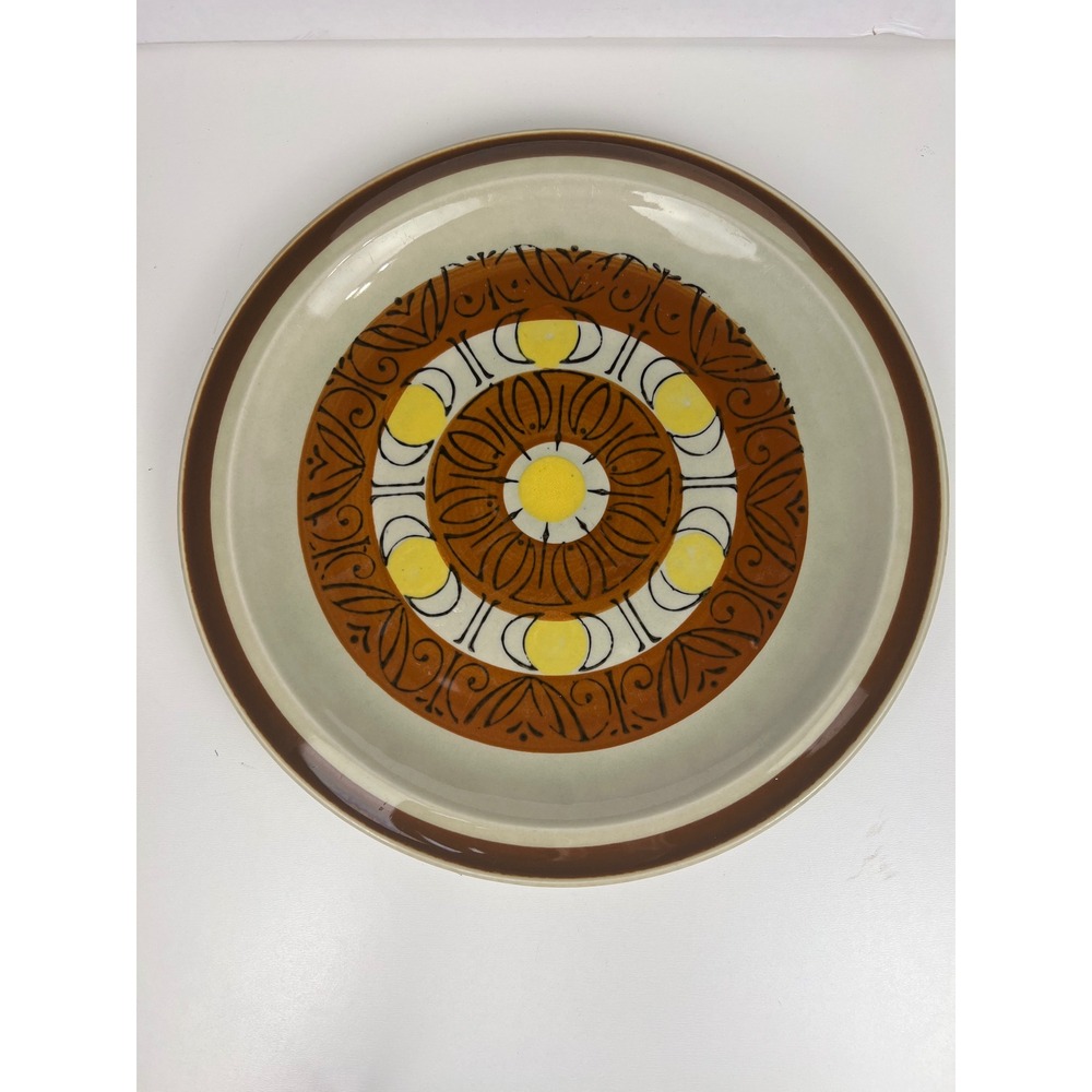 Vintage 70s‎ Topaz Stoneware Sunburst Japan Oven Proof 10.5" Dinner Plate